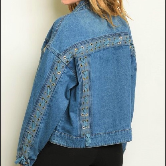 Jackets & Blazers - NWT Lace me up Denim Jacket